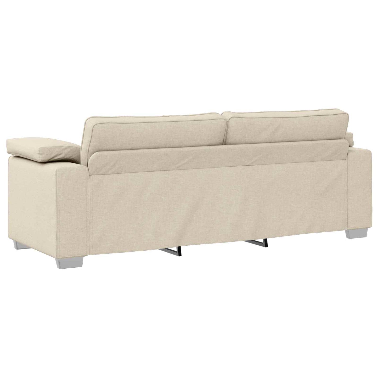3-Sitzer-Sofa Beige 220 cm Leinenmischgewebe