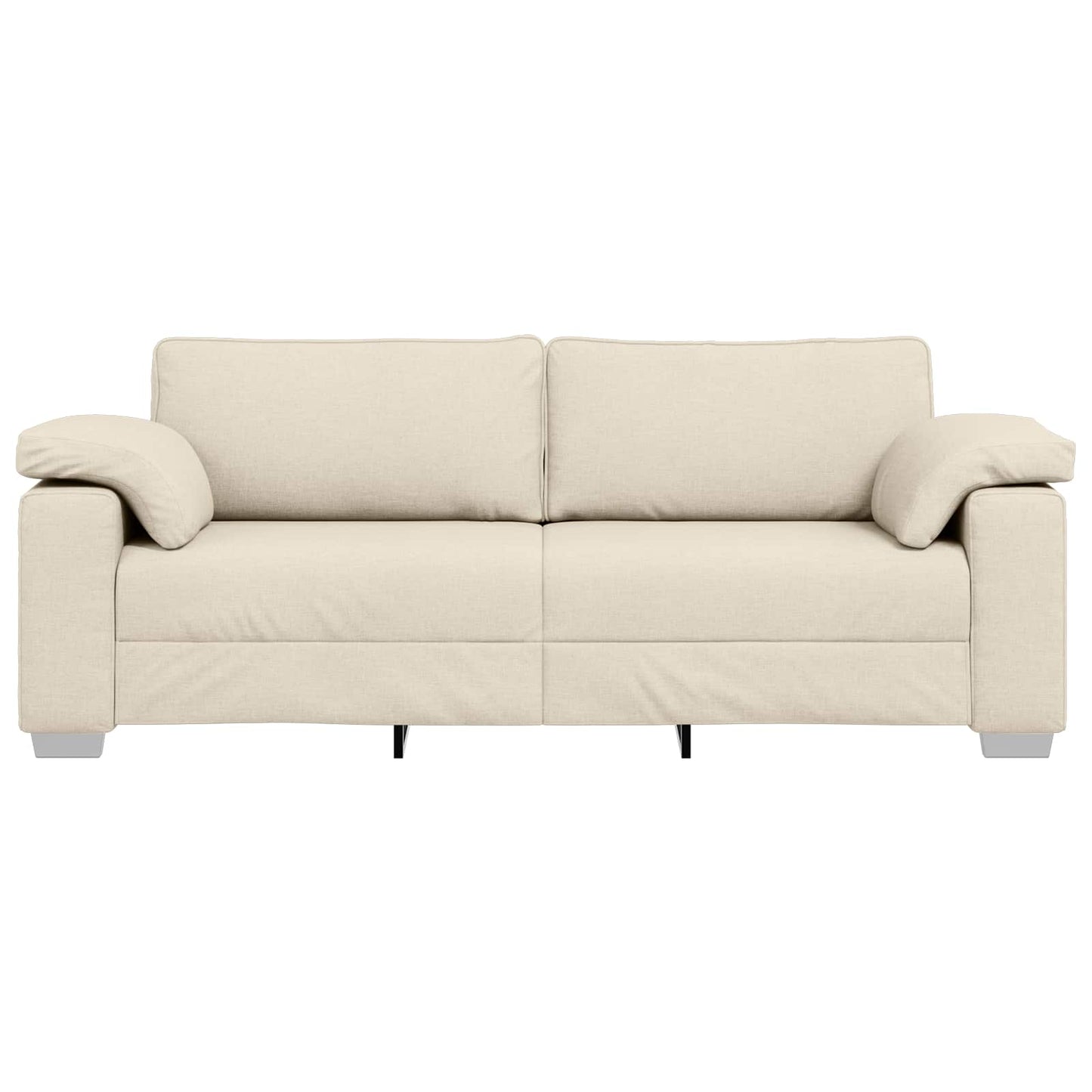3-Sitzer-Sofa Beige 220 cm Leinenmischgewebe