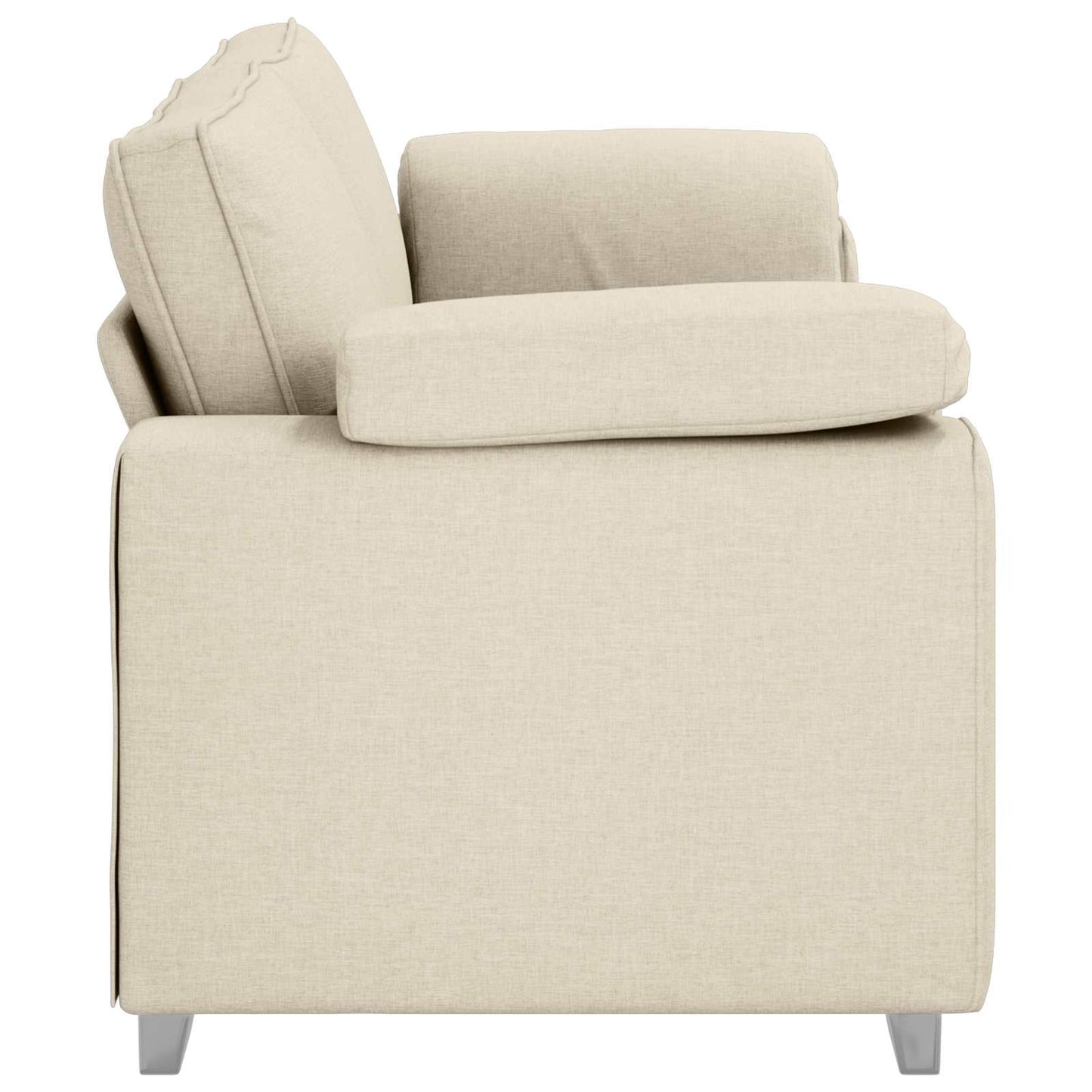 3-Sitzer-Sofa Beige 220 cm Leinenmischgewebe
