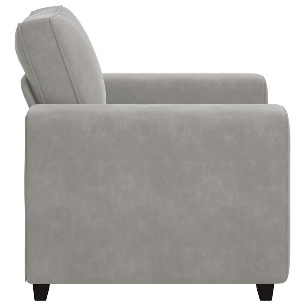 Sessel Hellgrau 100x77x82 cm Samt