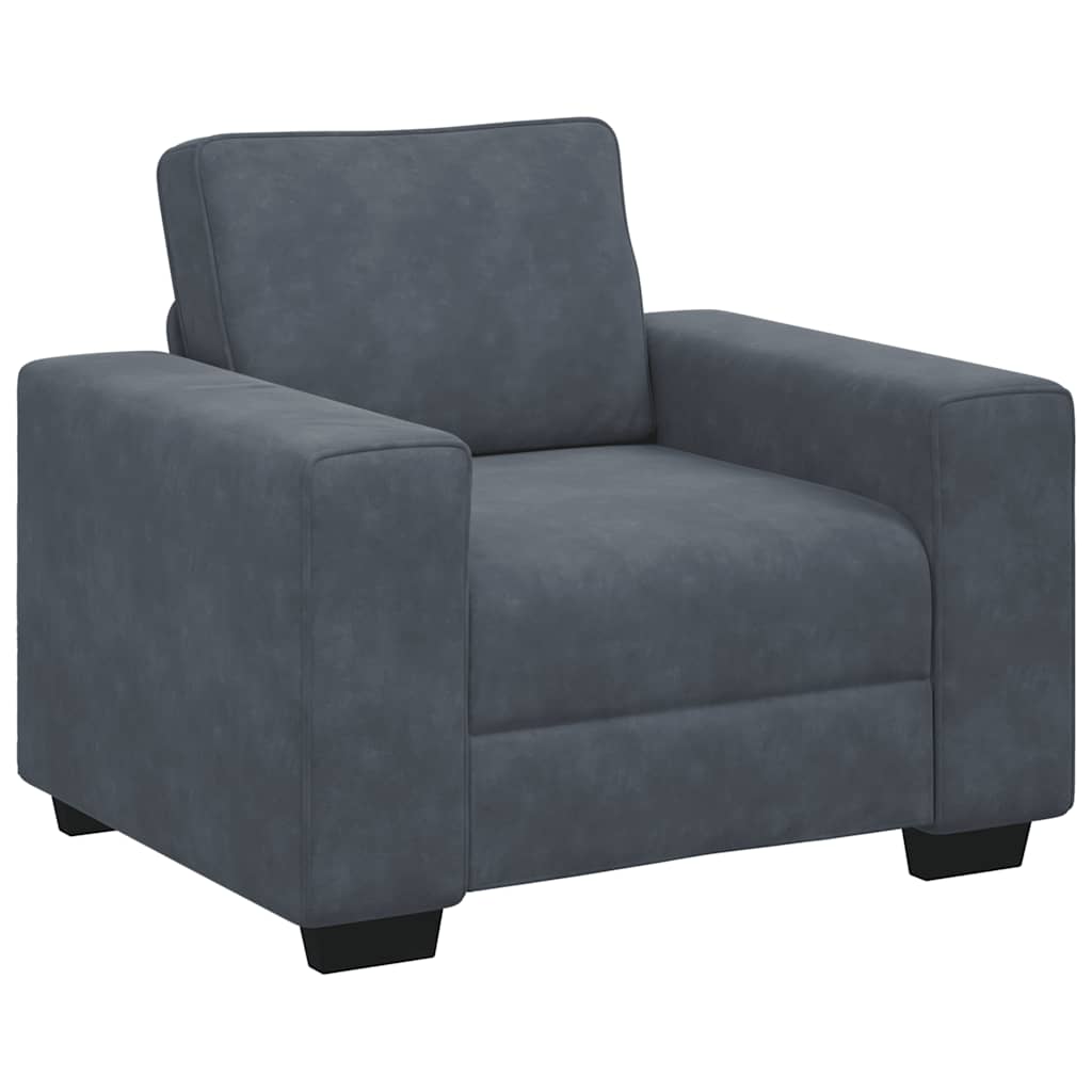 Sessel Dunkelgrau 100x77x82 cm Samt
