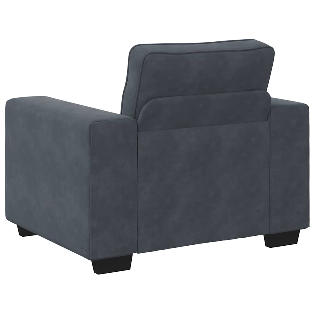 Sessel Dunkelgrau 100x77x82 cm Samt