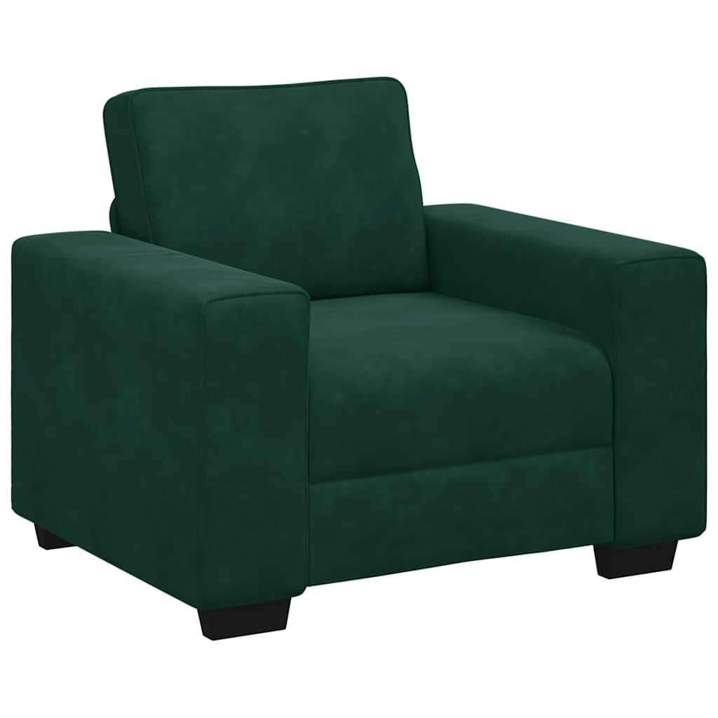 Sessel Dunkelgrün 100x77x82 cm Samt