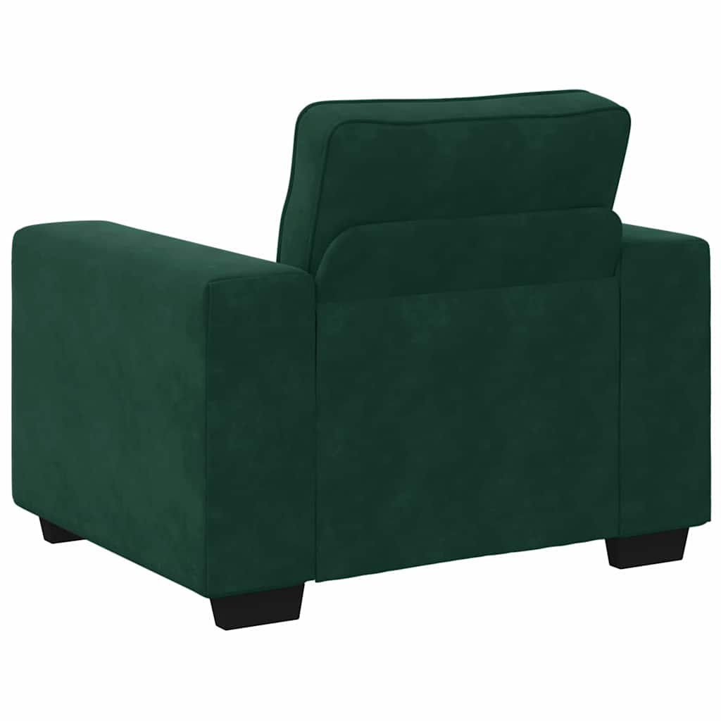 Sessel Dunkelgrün 100x77x82 cm Samt