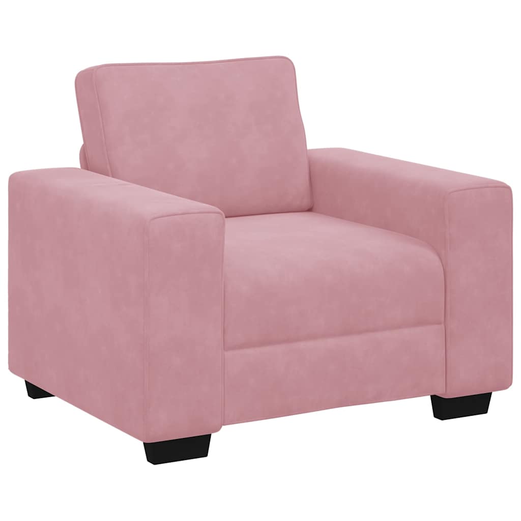 Sessel Rosa 100x77x82 cm Samt