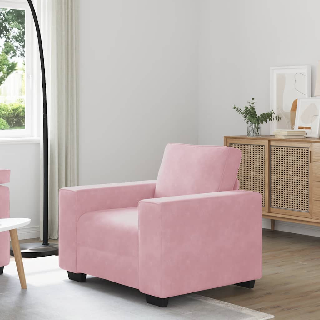Sessel Rosa 100x77x82 cm Samt
