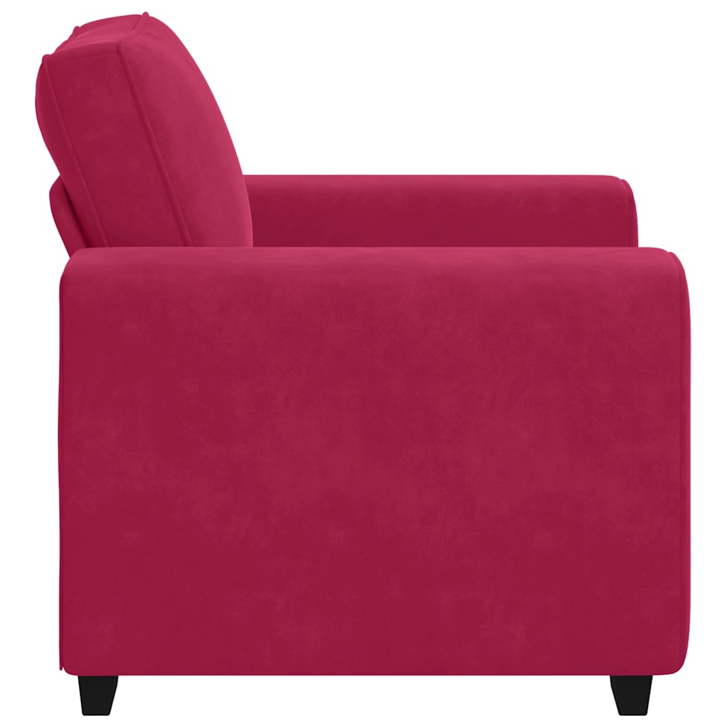 Sessel Weinrot 100x77x82 cm Samt
