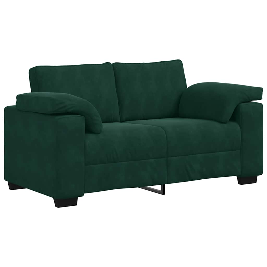 Zweisitzer-Sofa Dunkelgrün 160x77x82 cm Samt