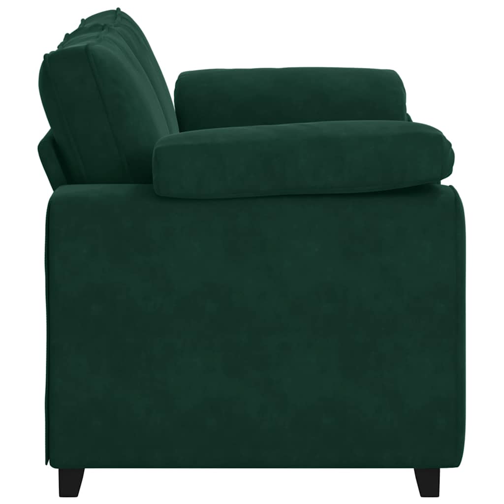 Zweisitzer-Sofa Dunkelgrün 160x77x82 cm Samt