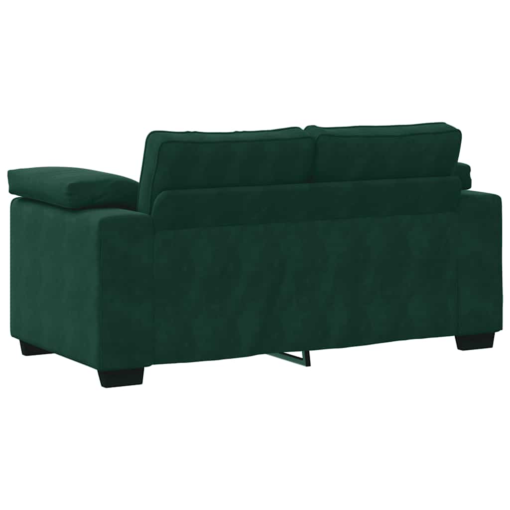 Zweisitzer-Sofa Dunkelgrün 160x77x82 cm Samt