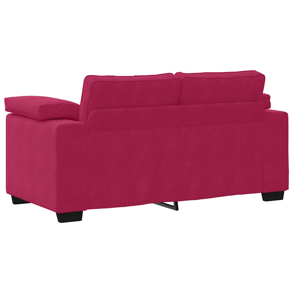 Zweisitzer-Sofa Weinrot 160x77x82 cm Samt