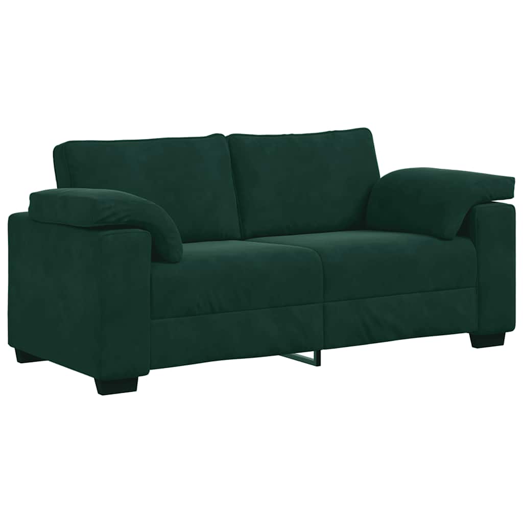 Zweisitzer-Sofa Dunkelgrün 180x77x82 cm Samt