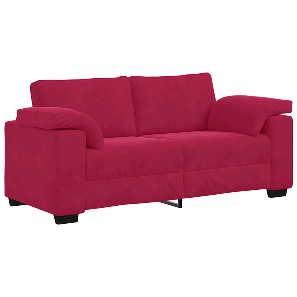 Zweisitzer-Sofa Weinrot 180x77x82 cm Samt