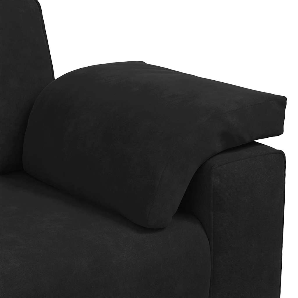 Zweisitzer-Sofa Schwarz 180x77x82 cm Samt