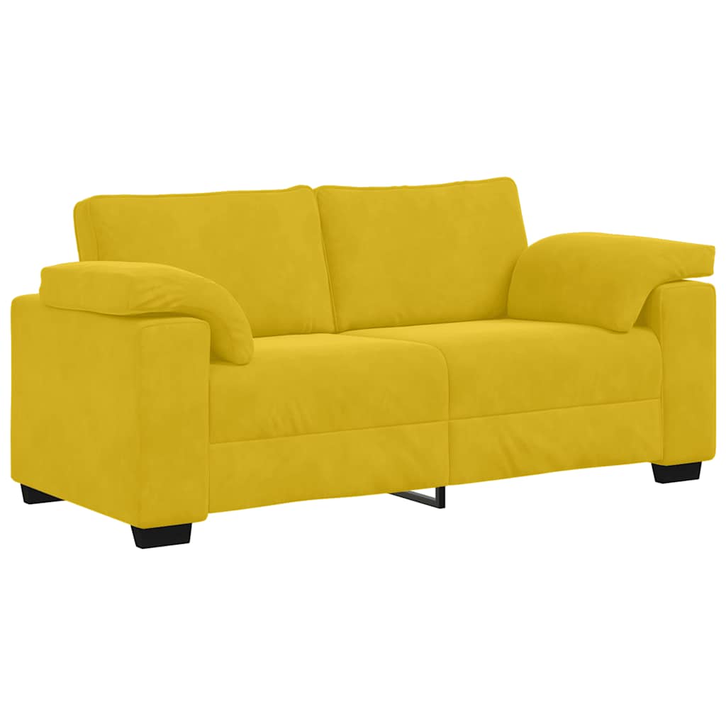 Zweisitzer-Sofa Gelb 180x77x82 cm Samt