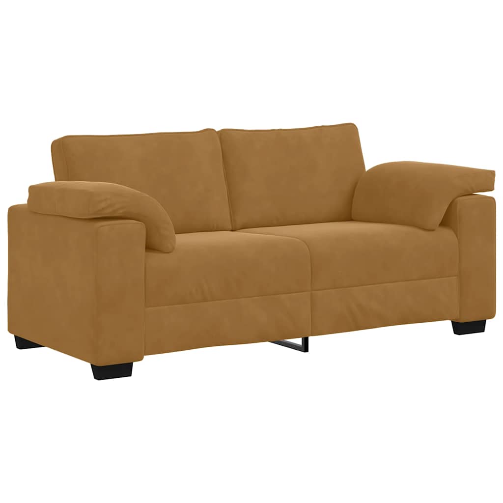 Zweisitzer-Sofa Braun 180x77x82 cm Samt