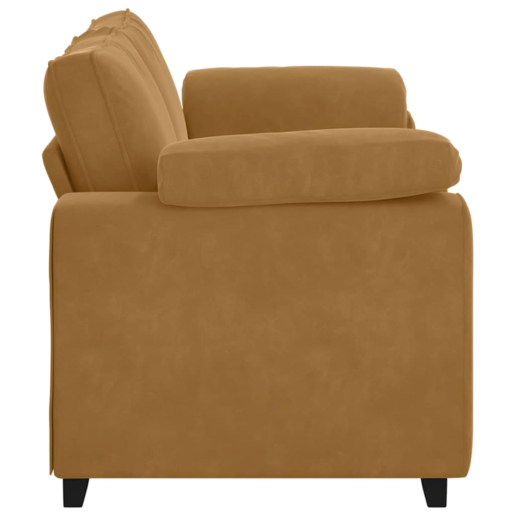 Zweisitzer-Sofa Braun 180x77x82 cm Samt