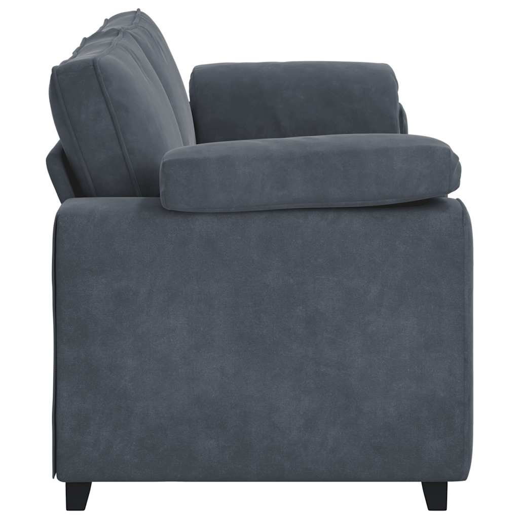 3-Sitzer-Sofa Dunkelgrau 220x77x82 cm Samt