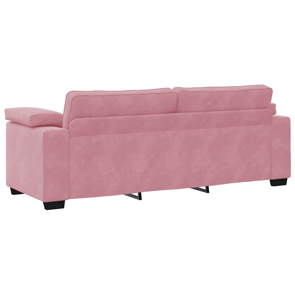 3-Sitzer-Sofa Rosa 220x77x82 cm Samt