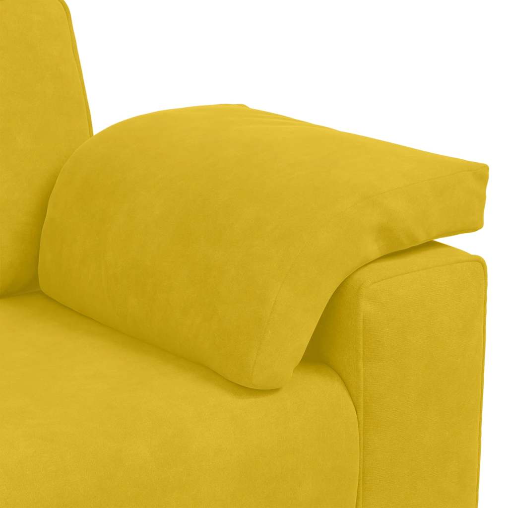3-Sitzer-Sofa Gelb 220x77x82 cm Samt