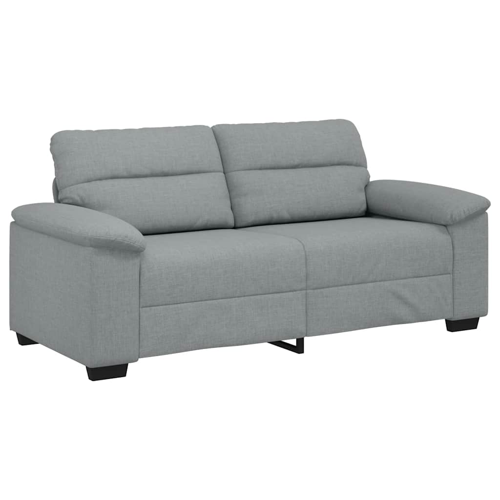 2-Sitzer-Sofa Hellgrau 180x81x84 cm Stoff