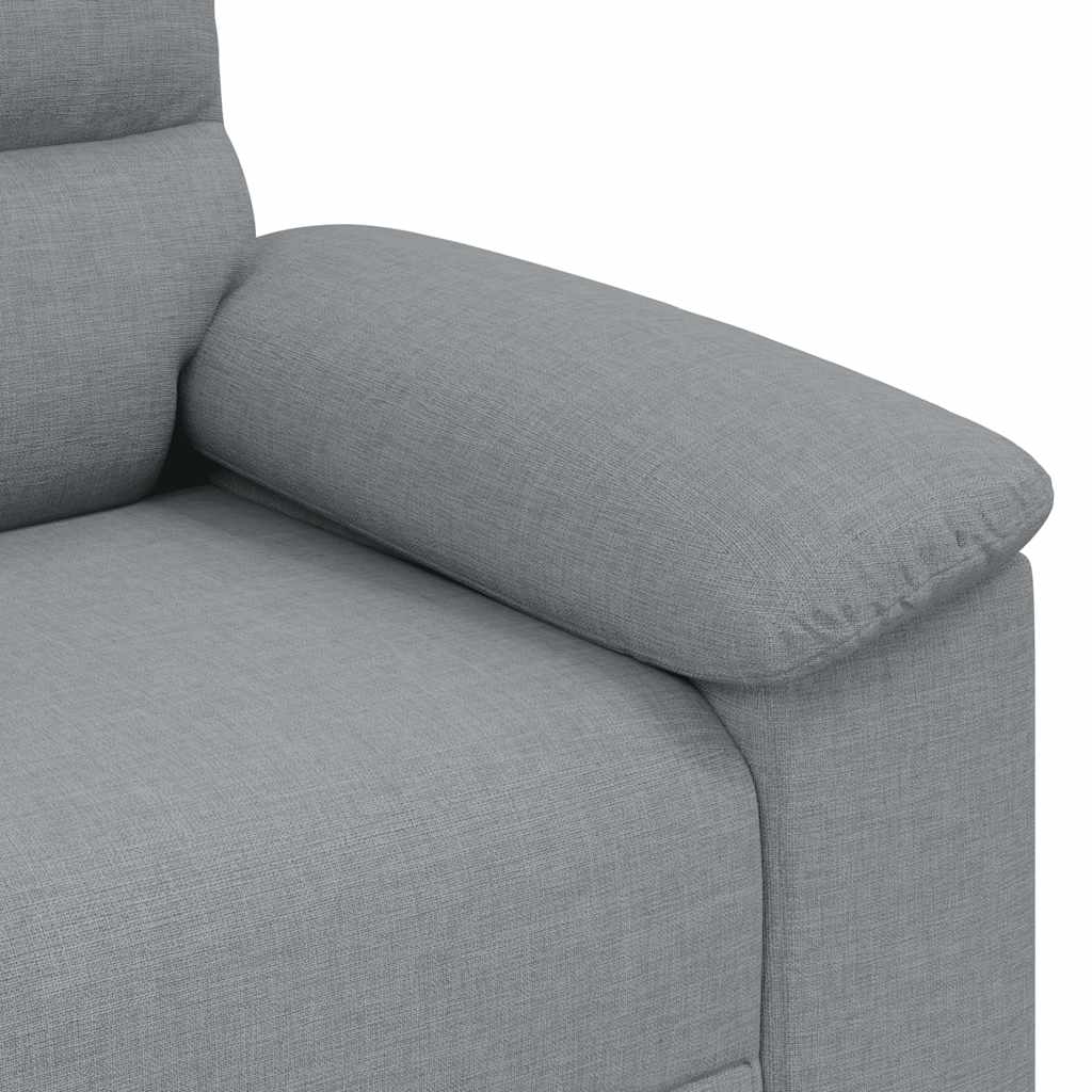 2-Sitzer-Sofa Hellgrau 180x81x84 cm Stoff
