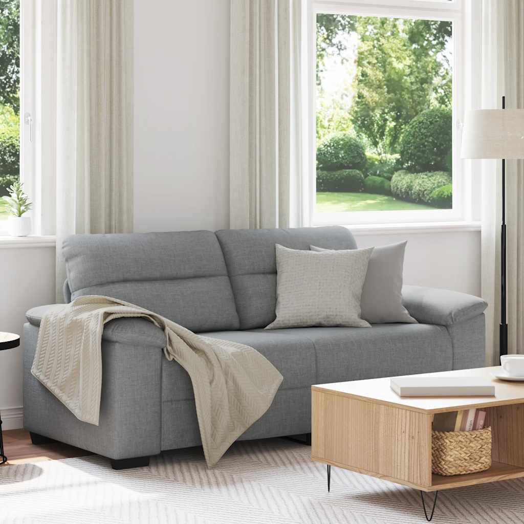 2-Sitzer-Sofa Hellgrau 180x81x84 cm Stoff