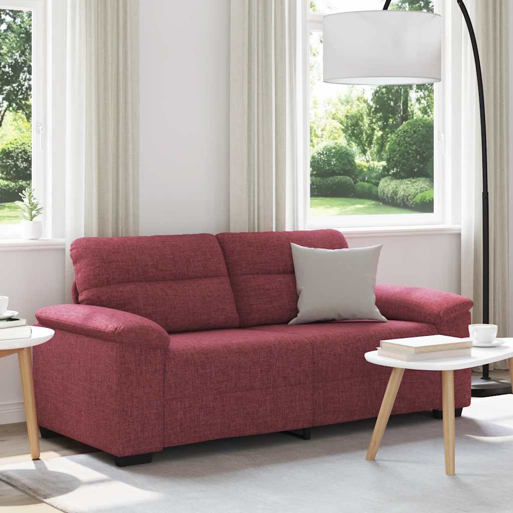 2-Sitzer-Sofa Weinrot 180x81x84 cm Stoff