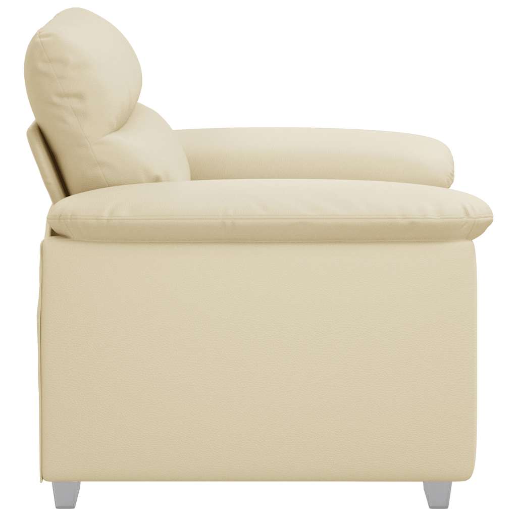 Sessel Creme 100x81x84 cm Kunstleder