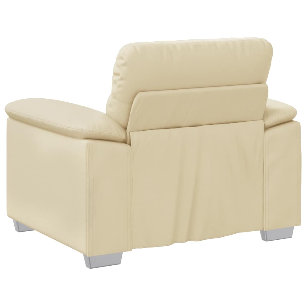 Sessel Creme 100x81x84 cm Kunstleder