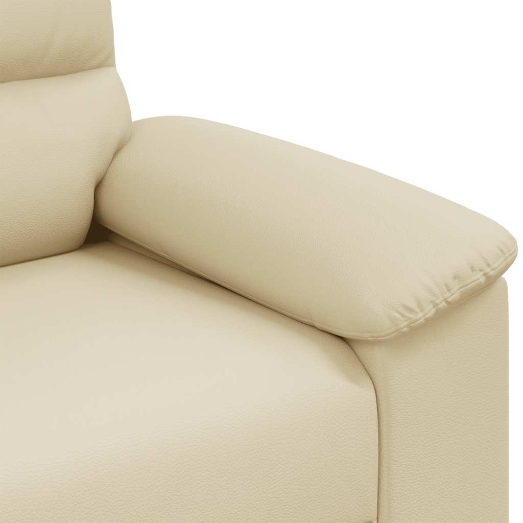 Sessel Creme 100x81x84 cm Kunstleder