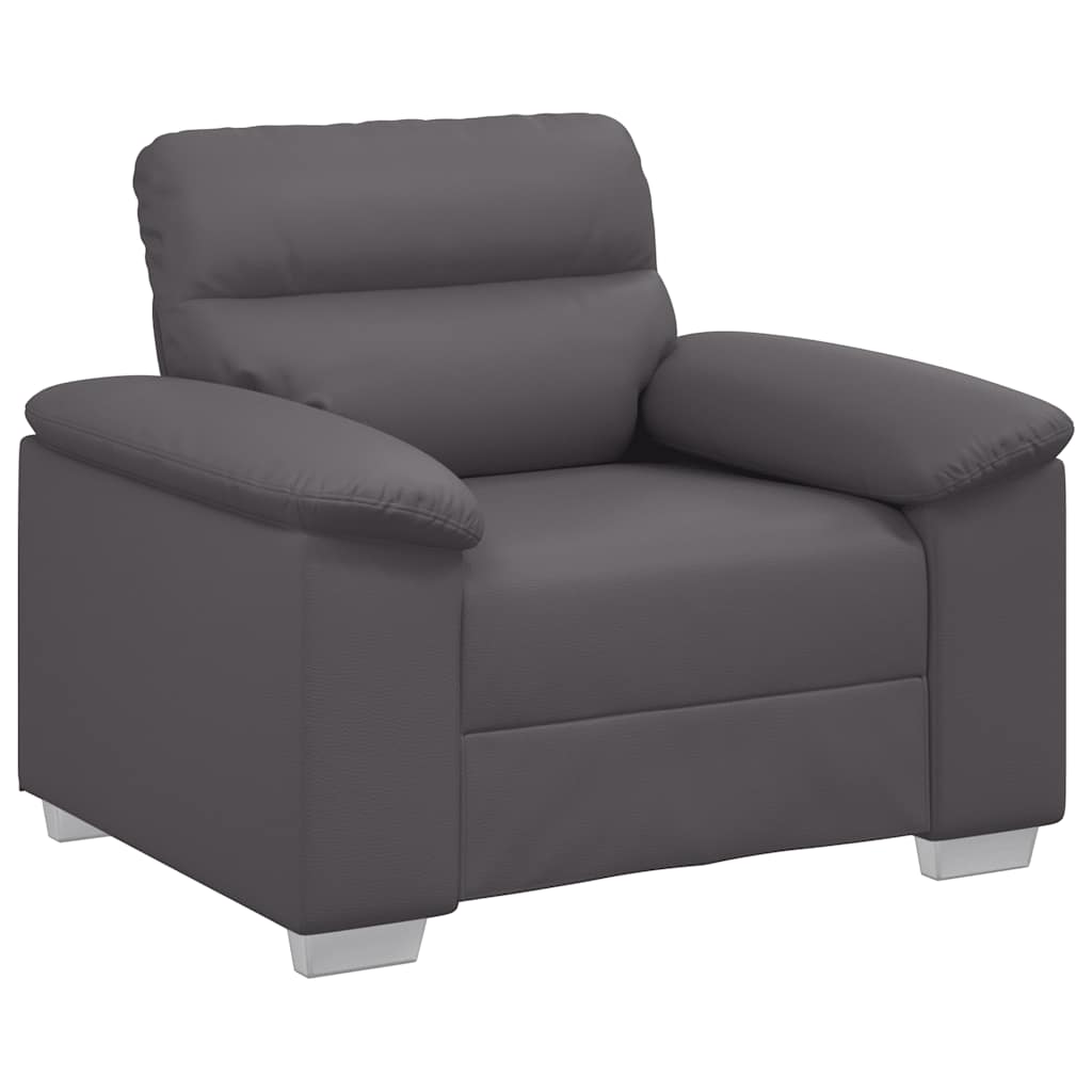 Sessel Grau 100x81x84 cm Kunstleder