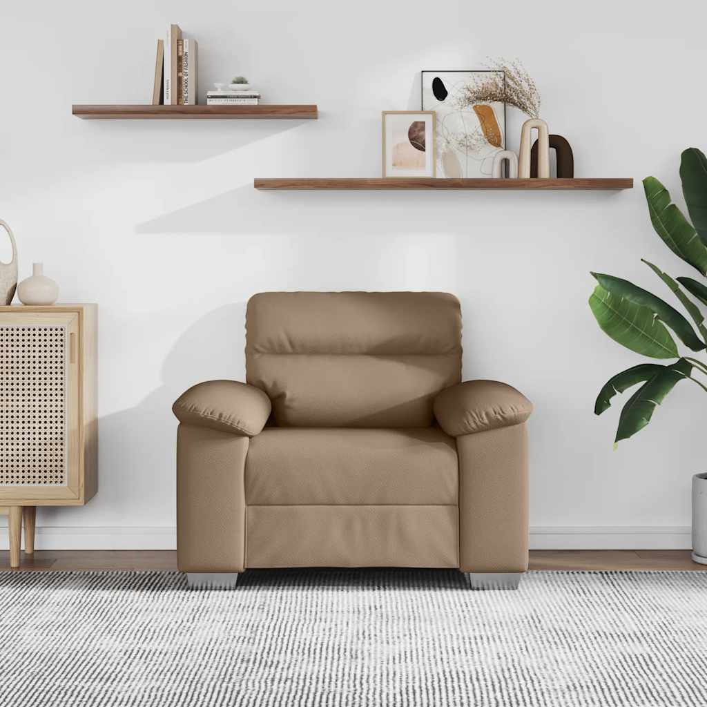 Sessel Cappuccino-Braun 100x81x84 cm Kunstleder
