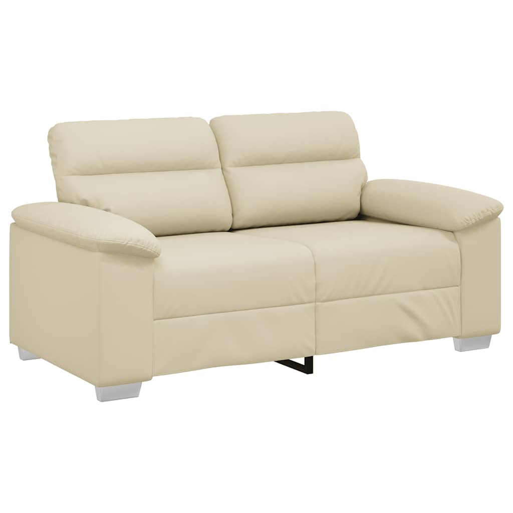 2-Sitzer-Sofa Creme 160x81x84 cm Kunstleder