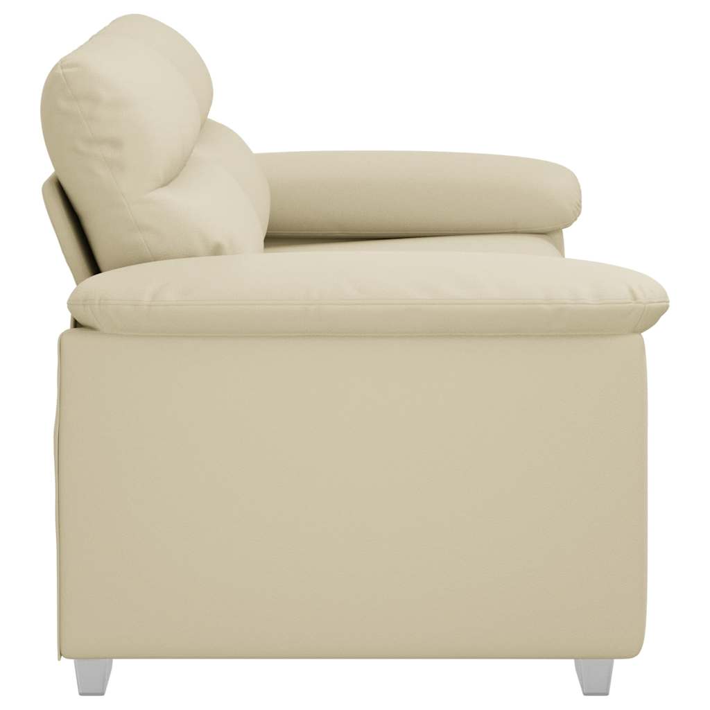 2-Sitzer-Sofa Creme 160x81x84 cm Kunstleder