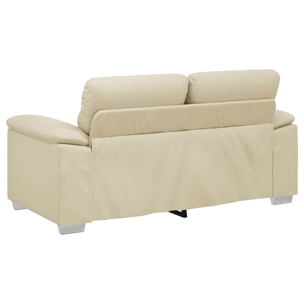 2-Sitzer-Sofa Creme 160x81x84 cm Kunstleder