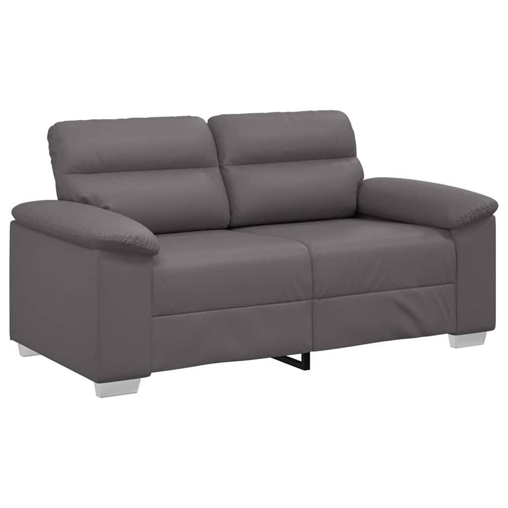 2-Sitzer-Sofa Grau 160x81x84 cm Kunstleder