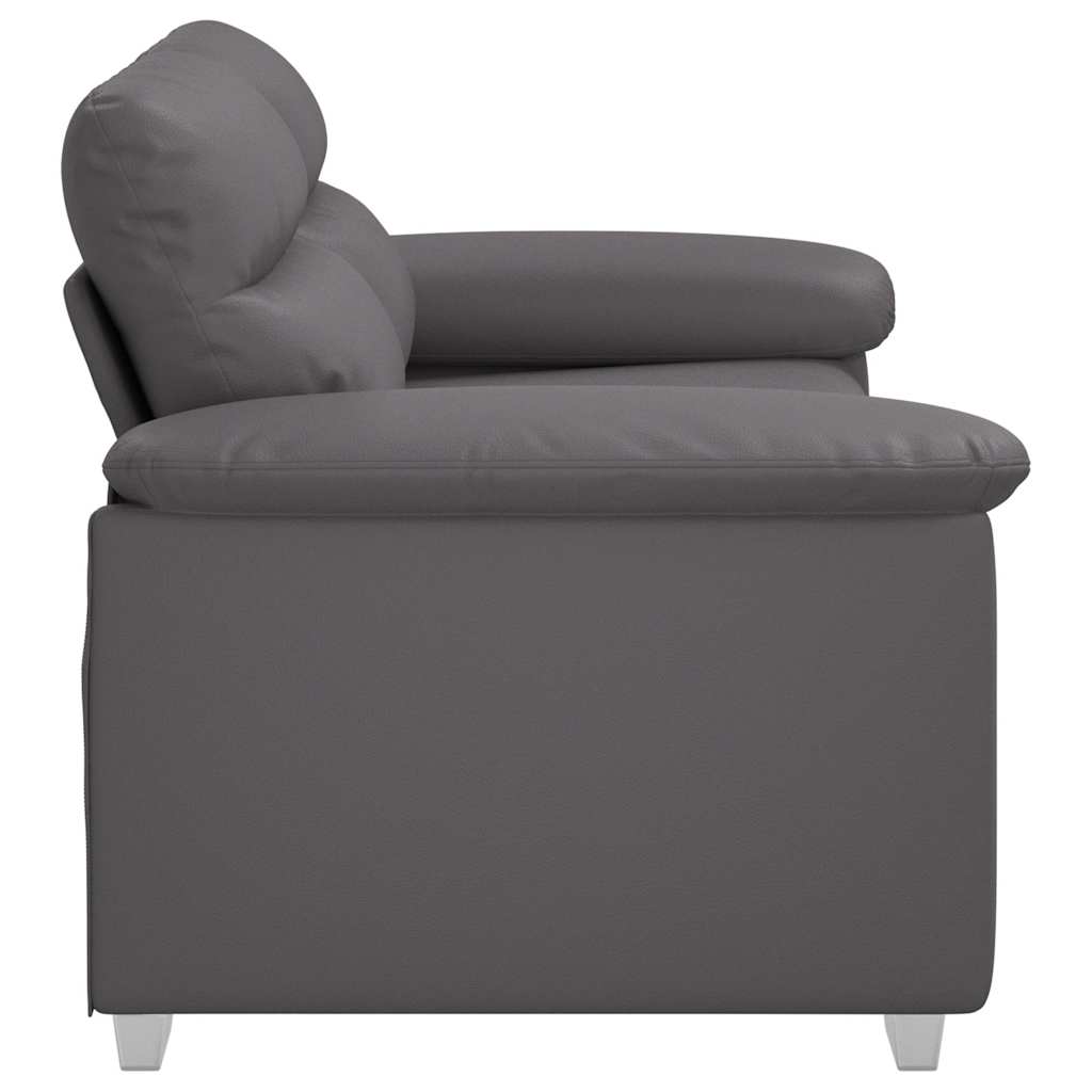 2-Sitzer-Sofa Grau 160x81x84 cm Kunstleder