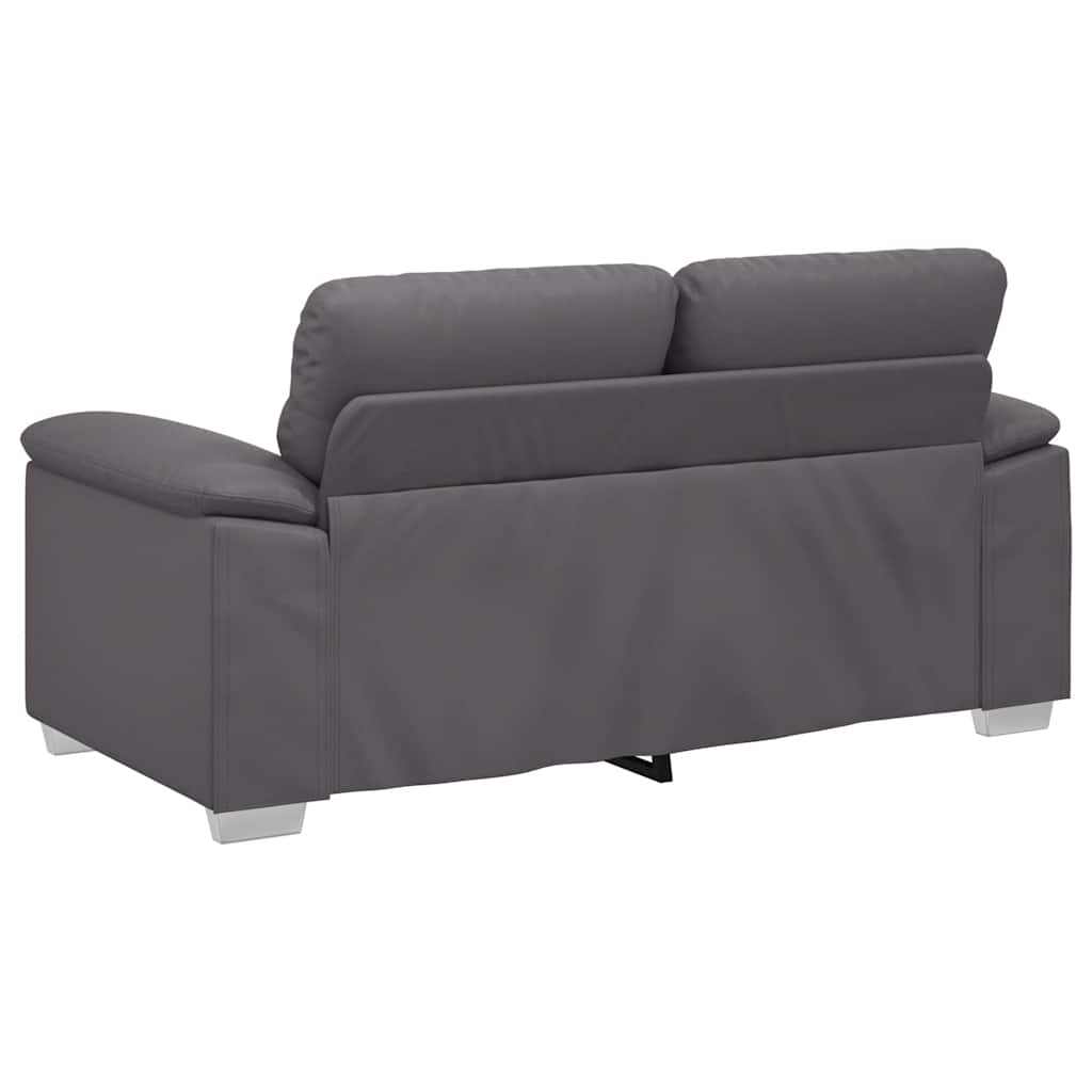 2-Sitzer-Sofa Grau 160x81x84 cm Kunstleder