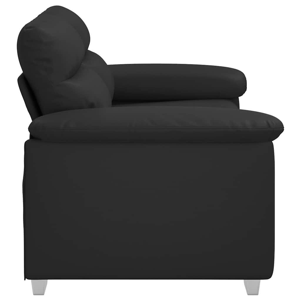 2-Sitzer-Sofa Schwarz 160x81x84 cm Kunstleder