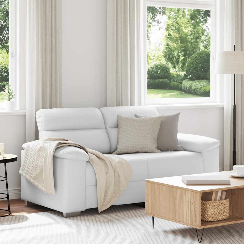 2-Sitzer-Sofa Weiß 160x81x84 cm Kunstleder