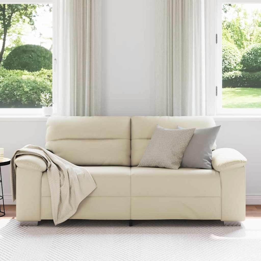 2-Sitzer-Sofa Creme 180x81x84 cm Kunstleder