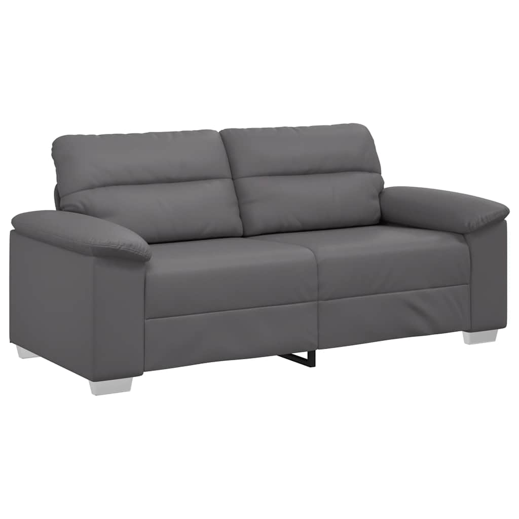 2-Sitzer-Sofa Grau 180x81x84 cm Kunstleder