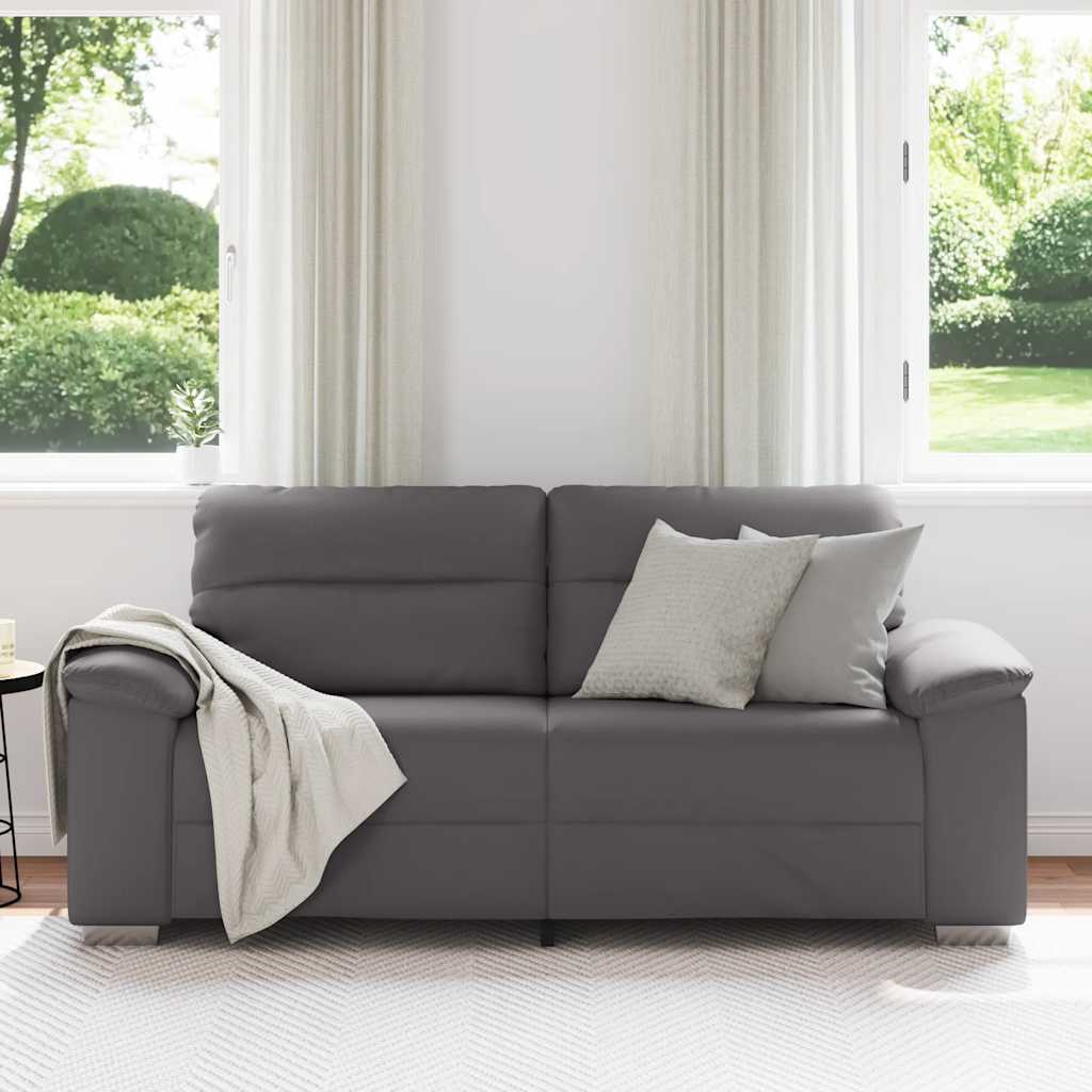 2-Sitzer-Sofa Grau 180x81x84 cm Kunstleder