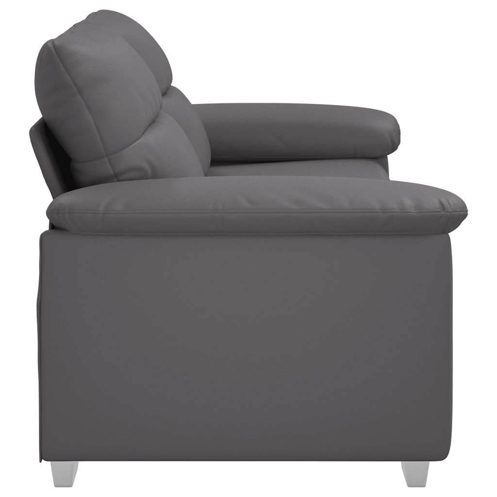 2-Sitzer-Sofa Grau 180x81x84 cm Kunstleder