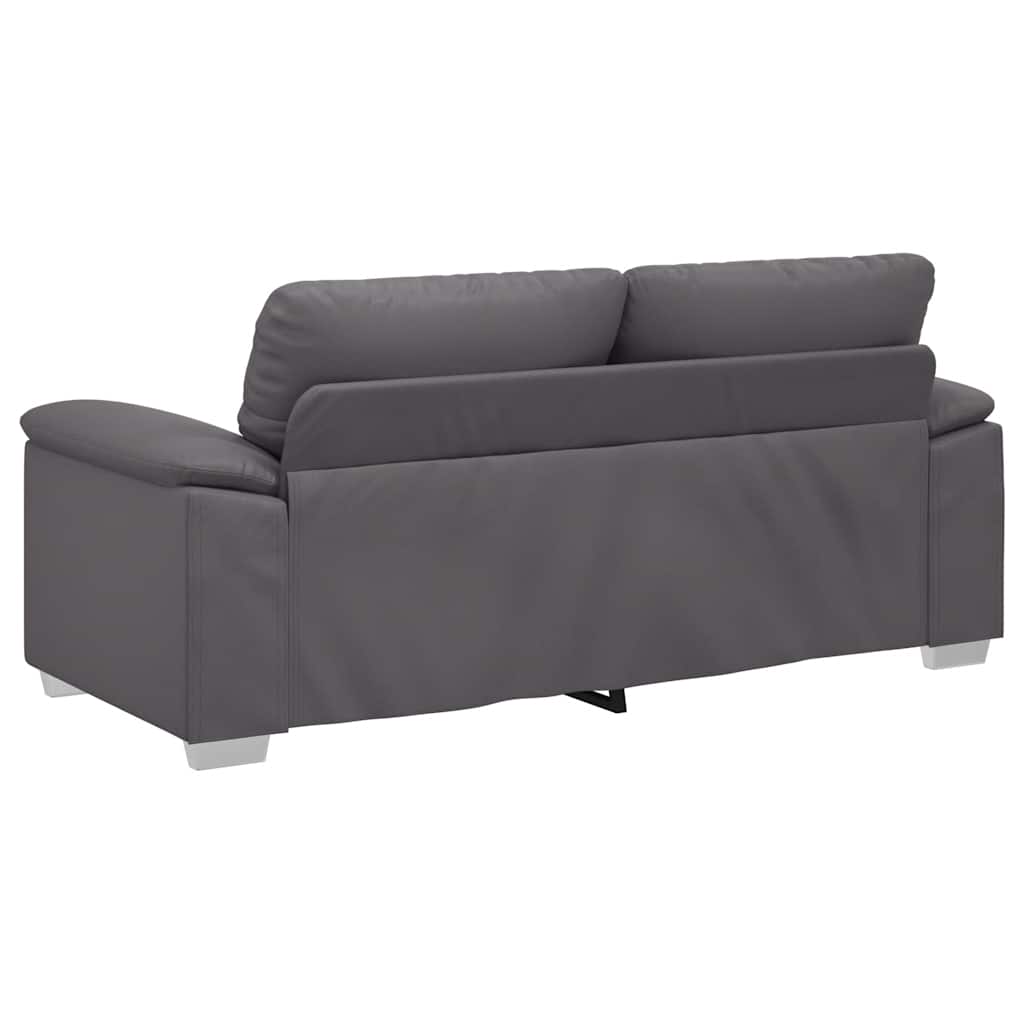 2-Sitzer-Sofa Grau 180x81x84 cm Kunstleder