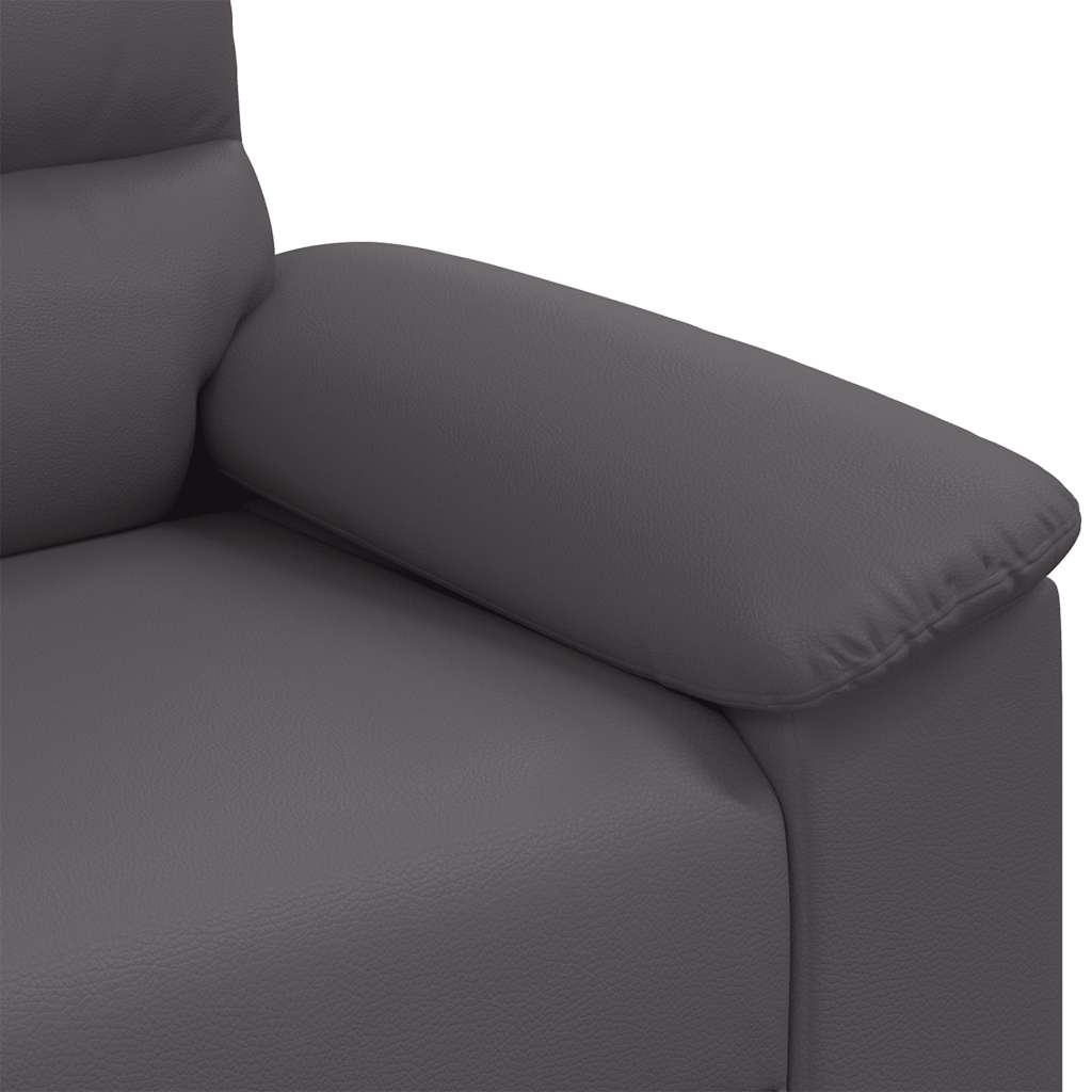 2-Sitzer-Sofa Grau 180x81x84 cm Kunstleder