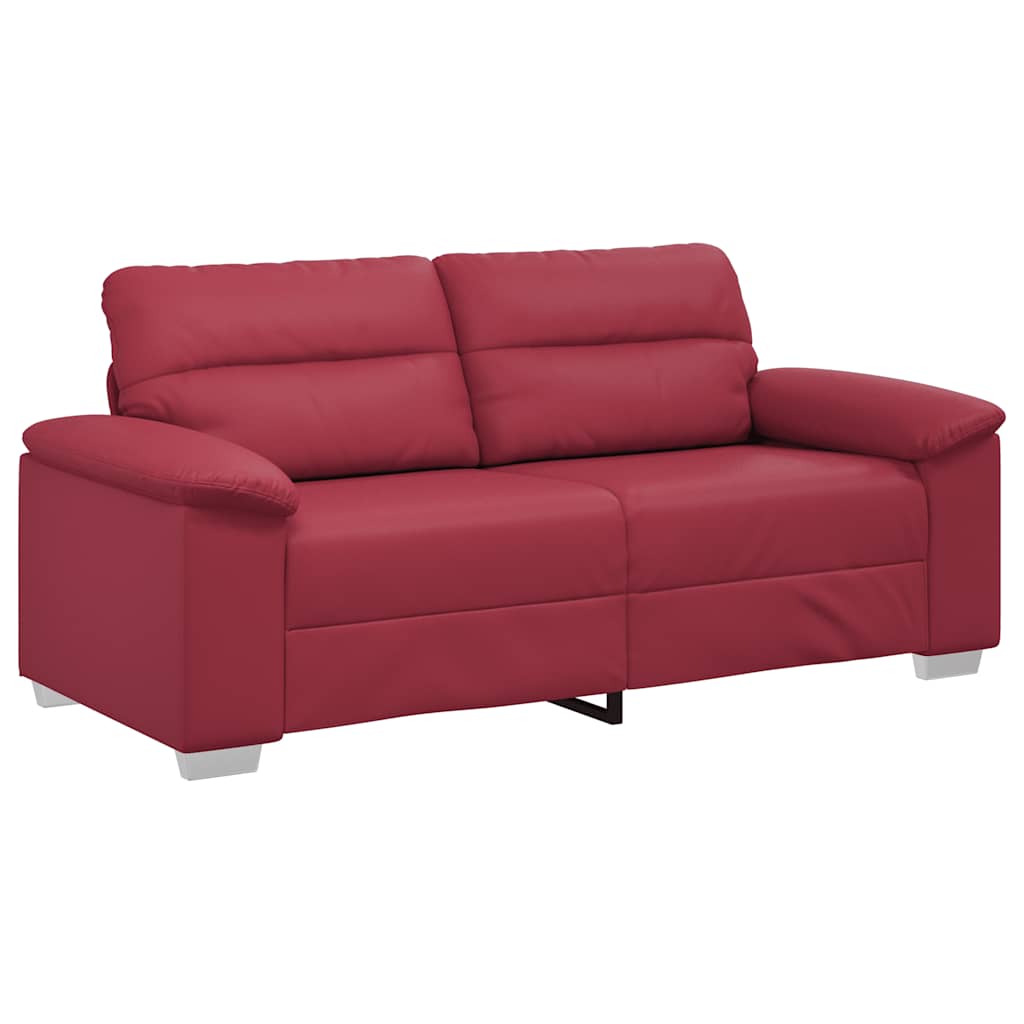 2-Sitzer-Sofa Weinrot 180x81x84 cm Kunstleder