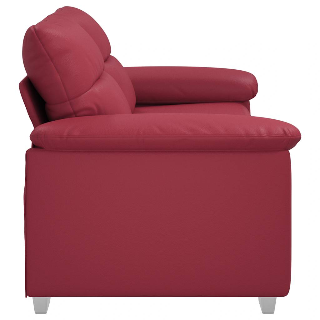 2-Sitzer-Sofa Weinrot 180x81x84 cm Kunstleder