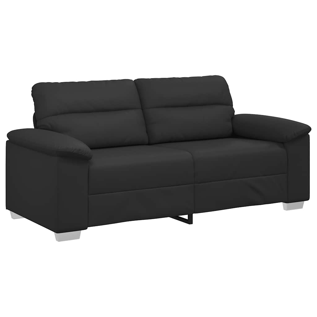 2-Sitzer-Sofa Schwarz 180x81x84 cm Kunstleder